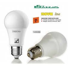 LAMPADINA LED NEOS GOCCIA CREPUSCOLARE 9.0 W E27 SERIE "SENSOR" 